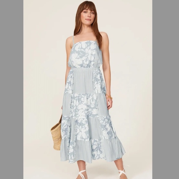 SPLENDID Misty Patchwork Midi Dress Size XL - Picture 3 of 6